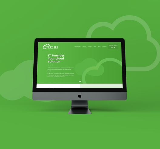 it provider home page website mockup