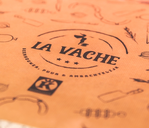 Slagerij La Vache - logo, branding, packaging design en website - ikoon tielt